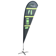 Small Premium Polyester Mesh Teardrop Banner - Single Sided Combo